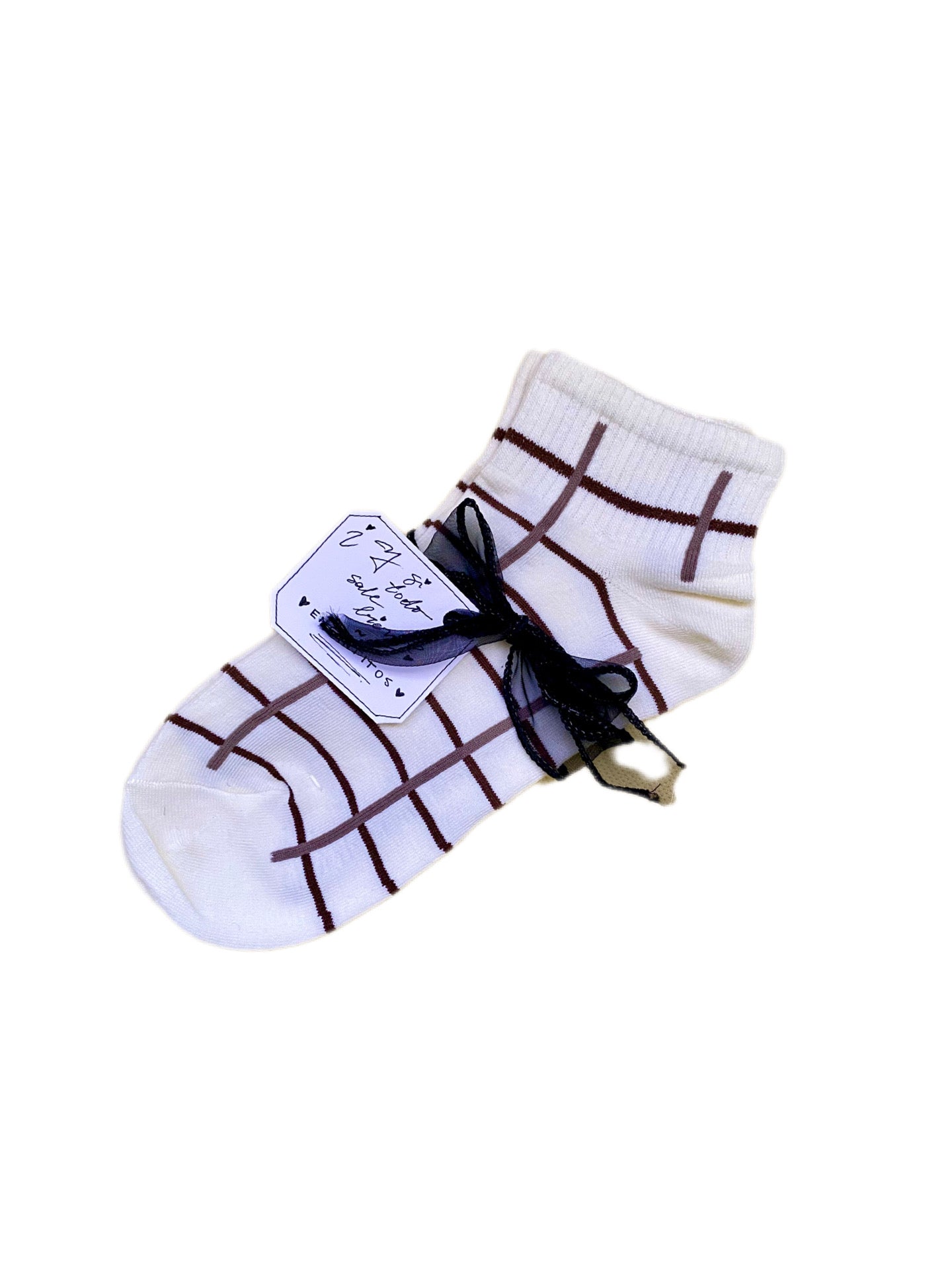 Calcetines Cuadros - Blanco