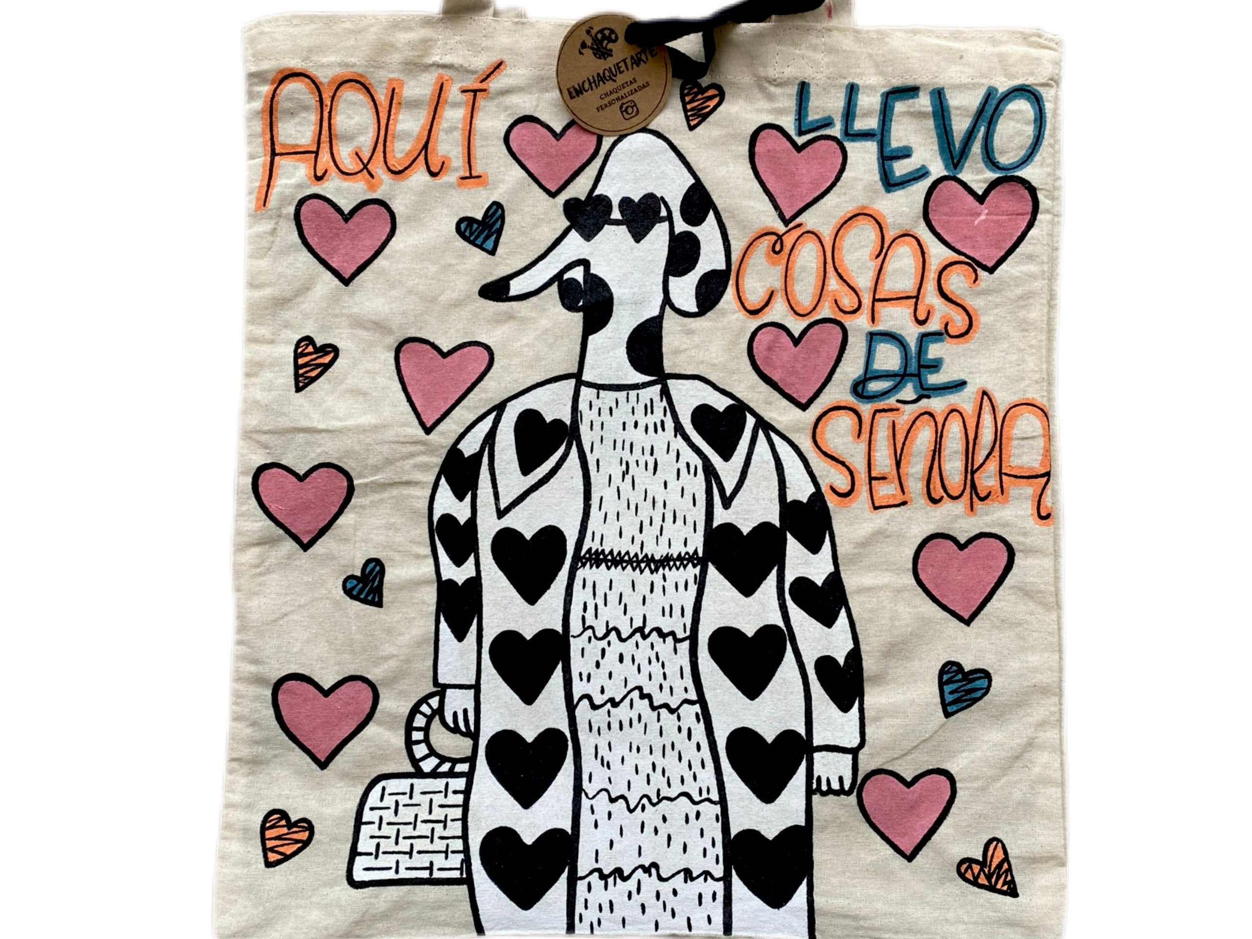 Tote Bag Perro "Aquí Llevo Cosas de Señora"