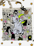 Tote Bag Gato Patitas Luna