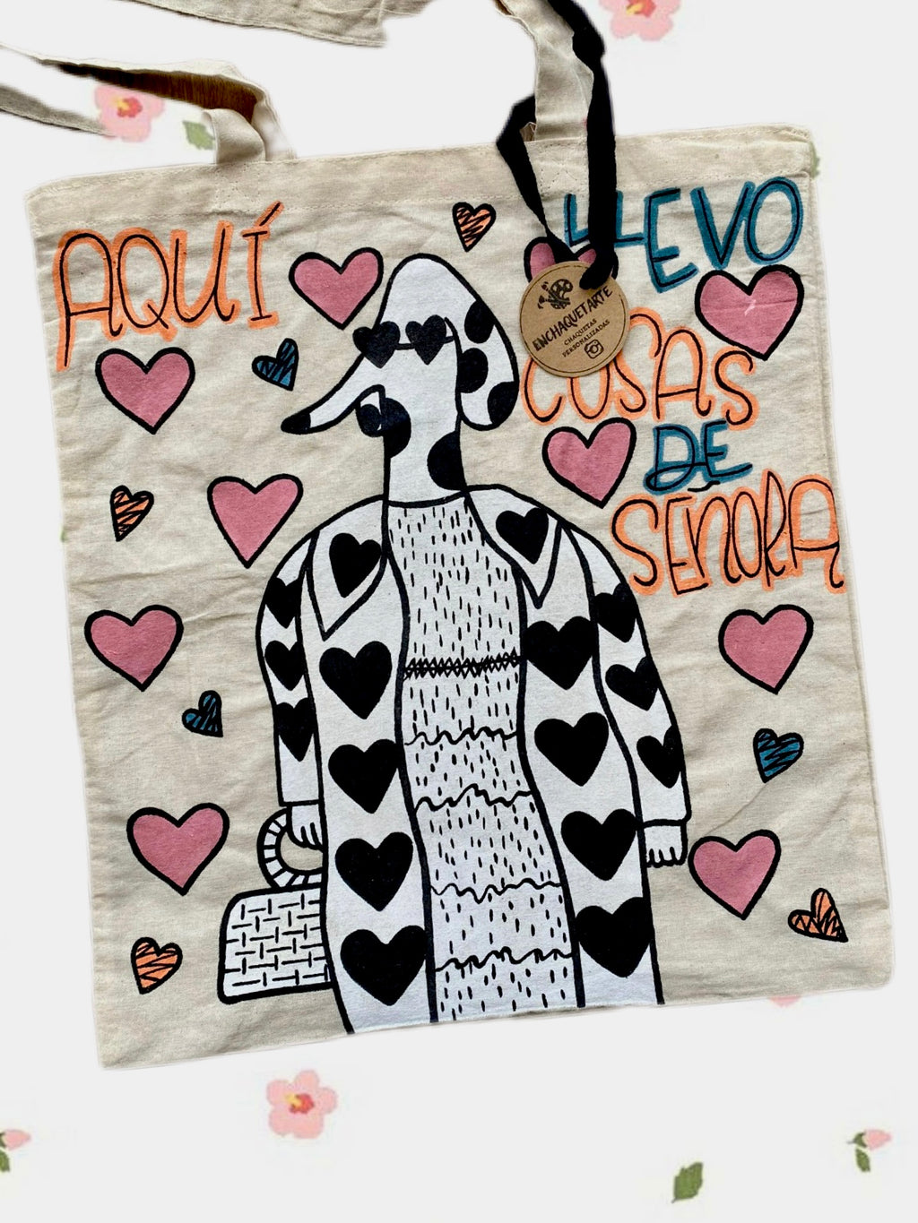 Tote Bag Perro "Aquí Llevo Cosas de Señora"
