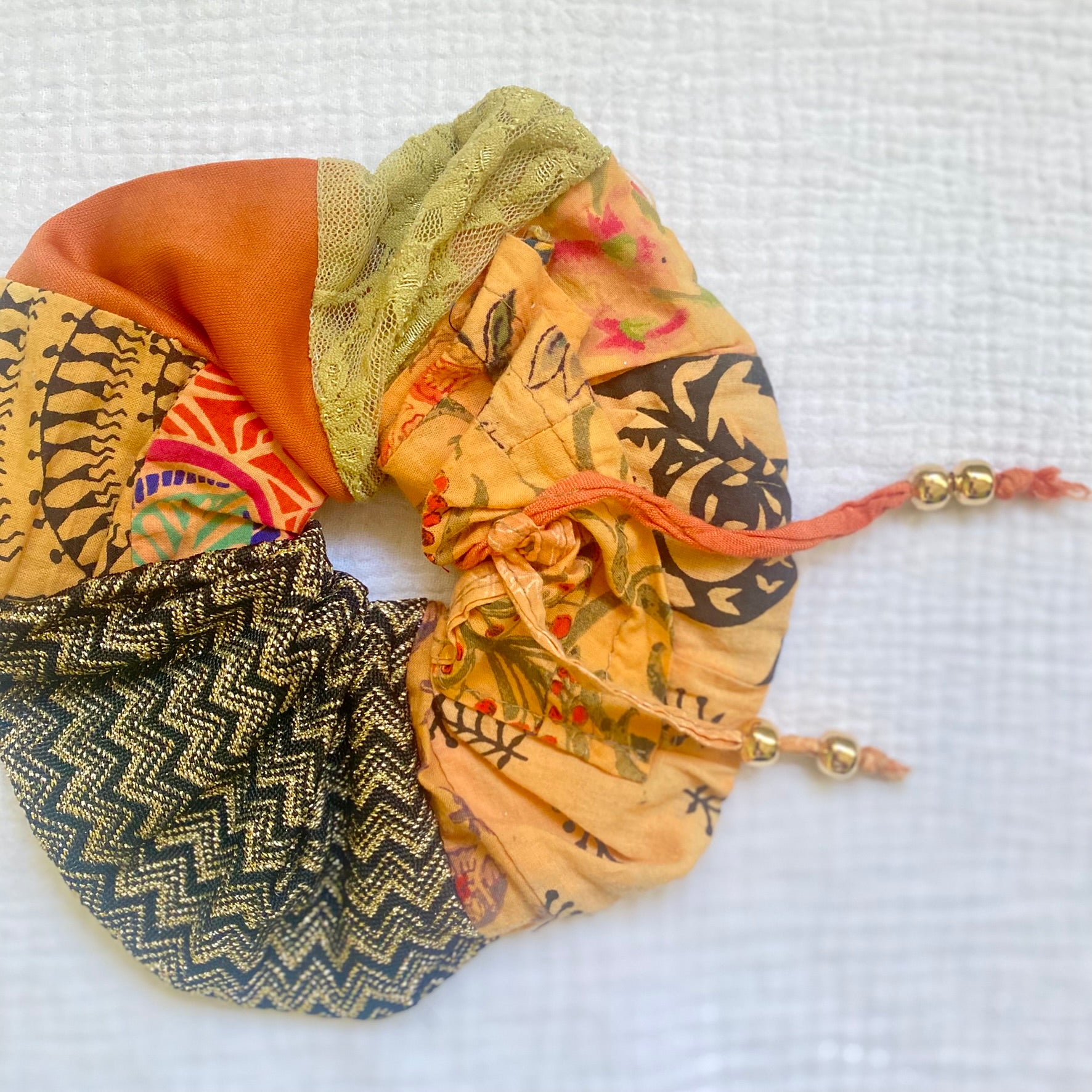 Scrunchie Patchwork Naranjos