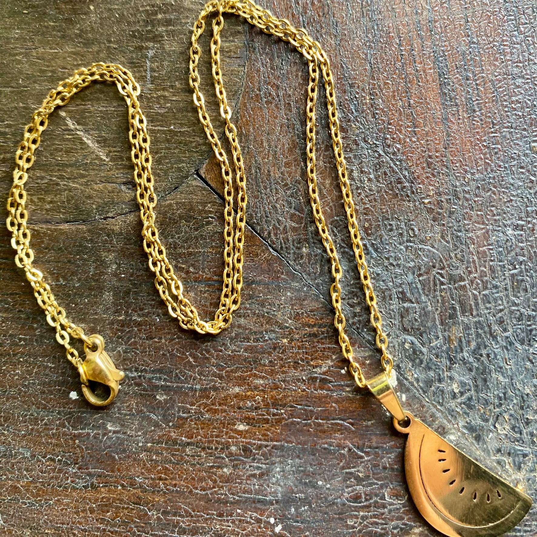 Collar Cadena Sandía - Dorado