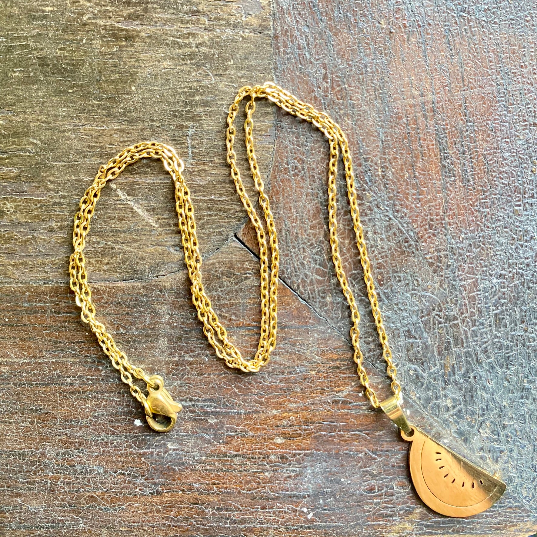 Collar Cadena Sandía - Dorado