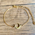 Brazalete Pulsera Luna - Dorado