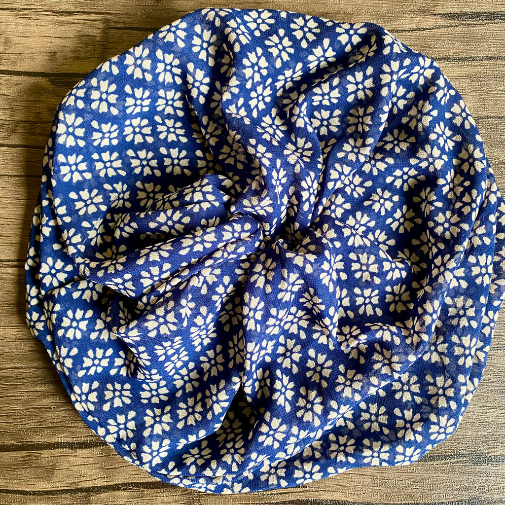 Maxi Srunchie Azul Patrón