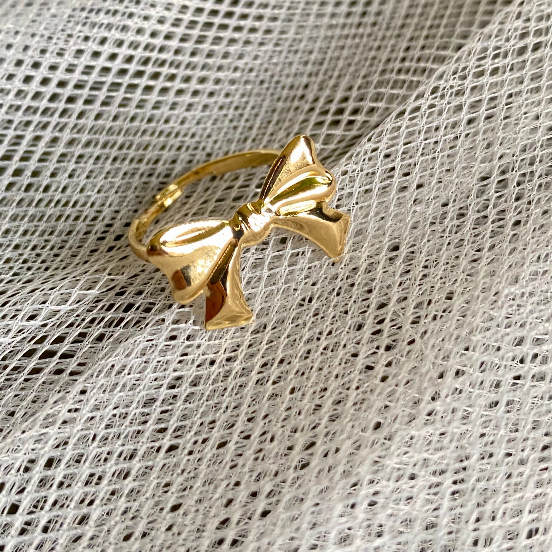 Anillo Listón Coquette - Dorado