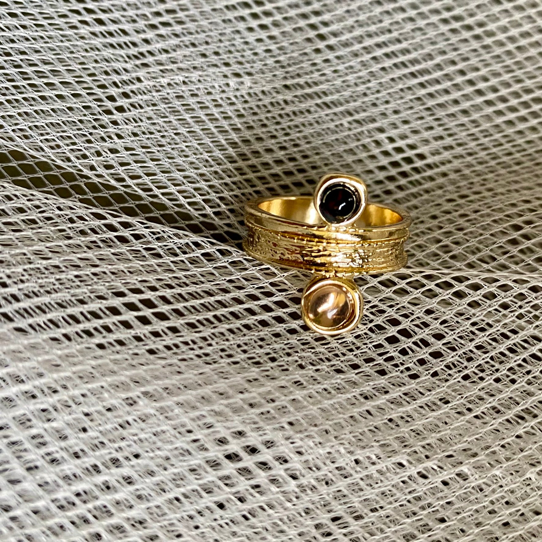Anillo Piedras - Dorado