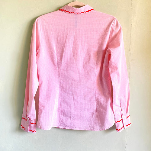 Blusa intervenida Corazones Rosada