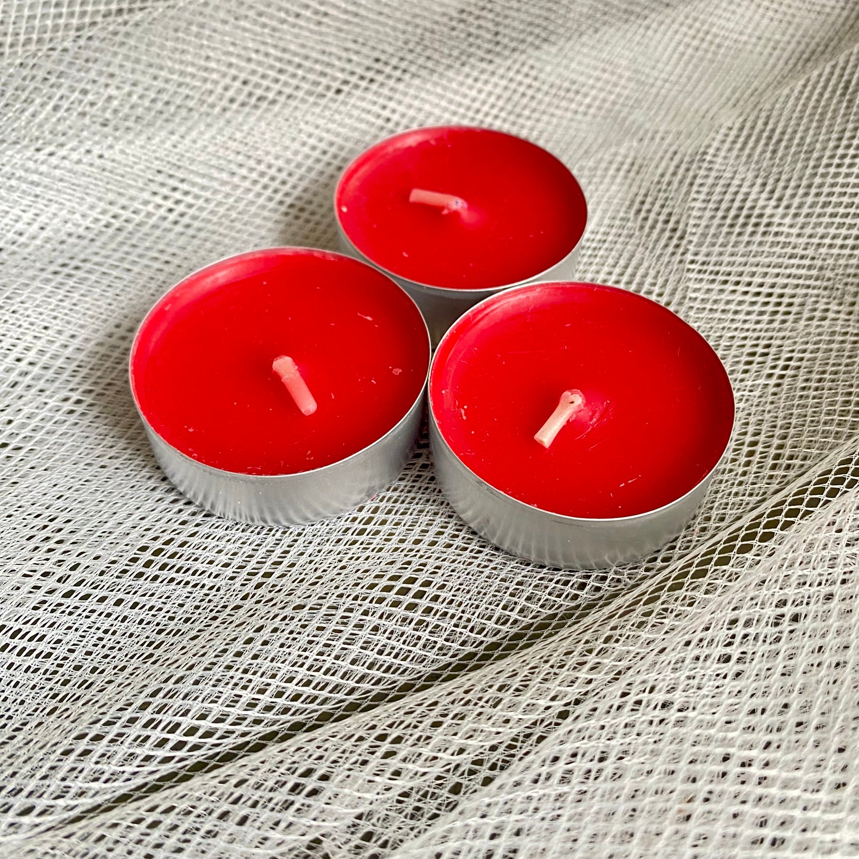 Set 3 Velas Tealights - Rojo