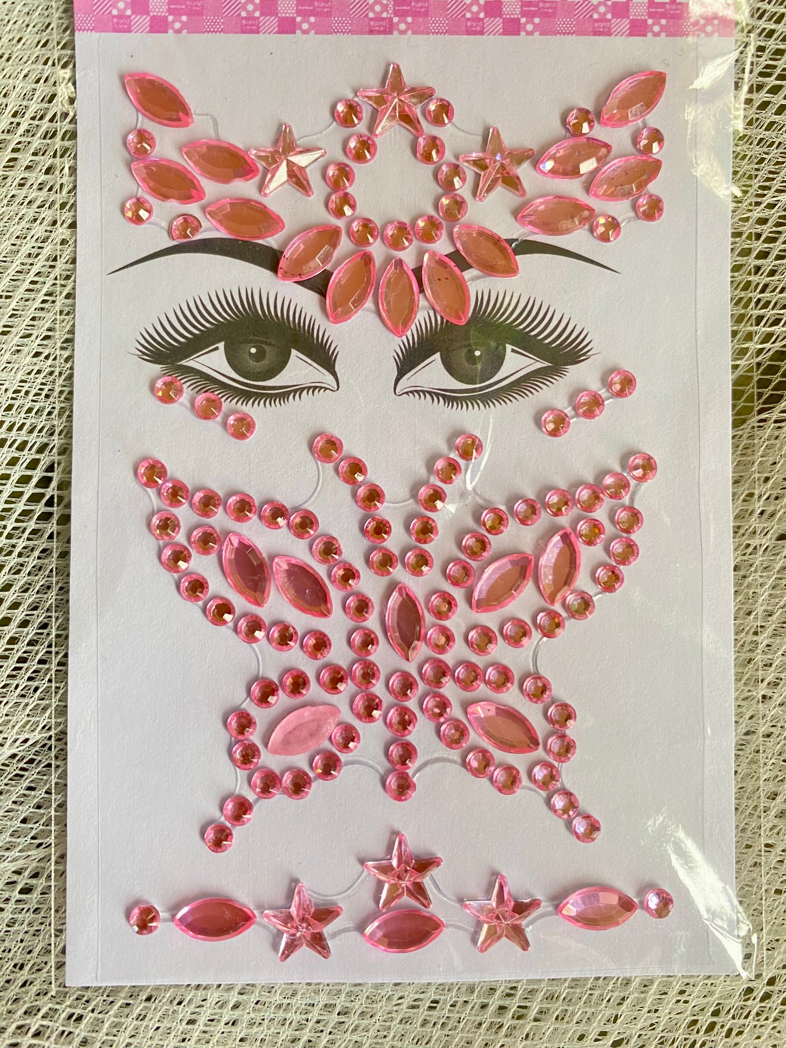 Brillos Adhesivos Rostro - Rosado