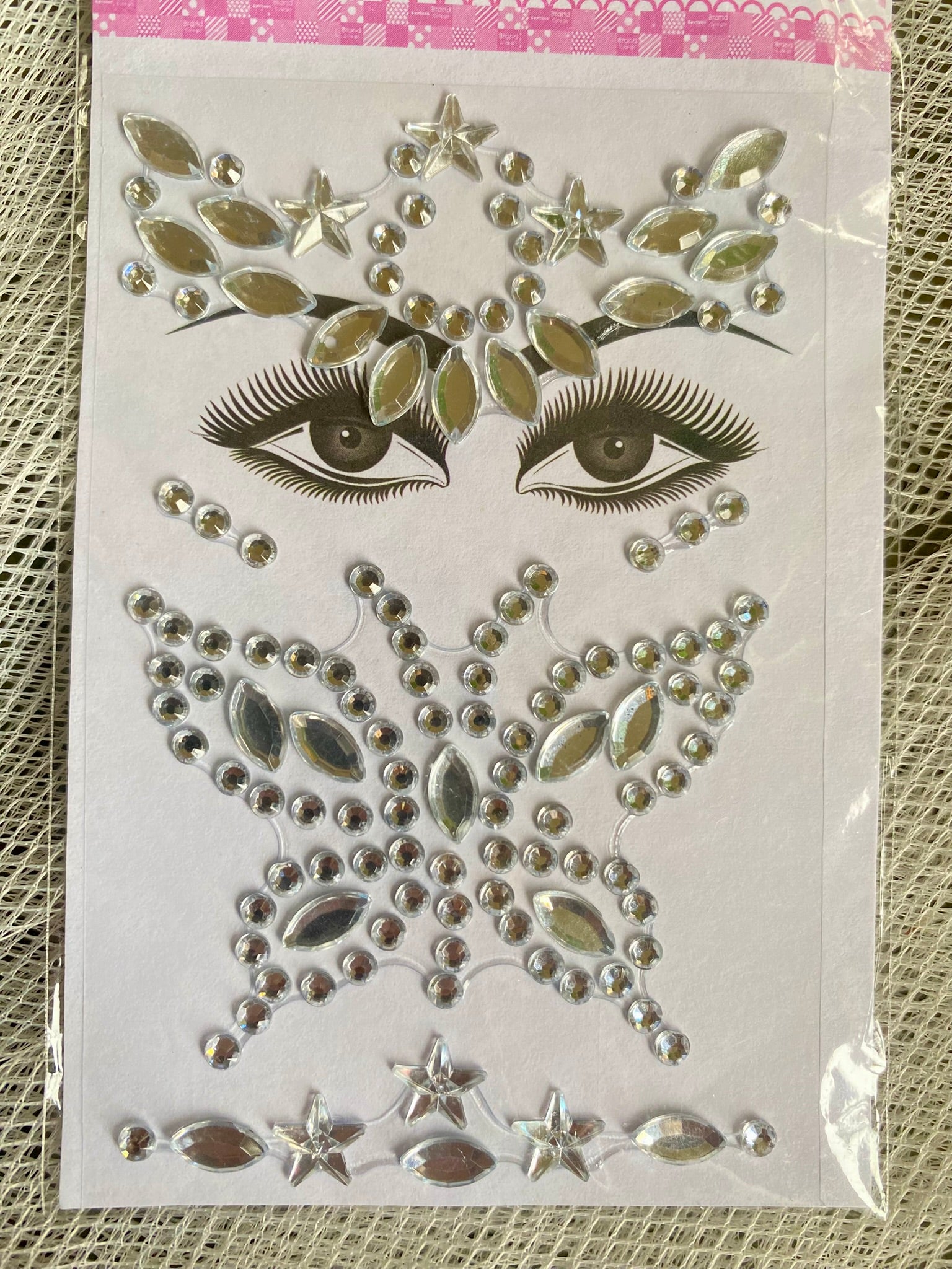 Brillos Adhesivos Rostro - Plateado