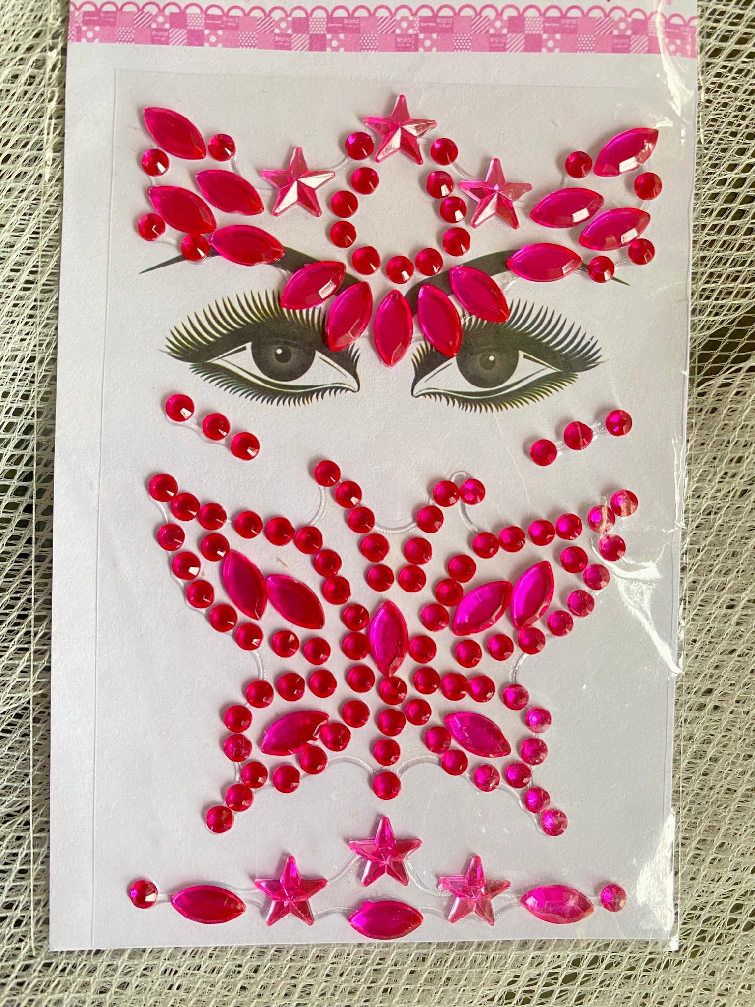 Brillos Adhesivos Rostro - Fucsia