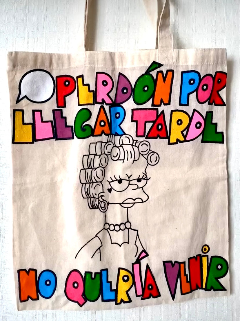 Tote Bag Lisa Simson "Perdón por llegar tarde"