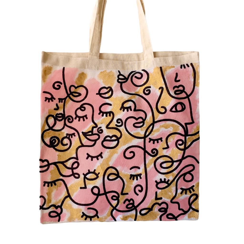 Tote Bag Rostros Lineal