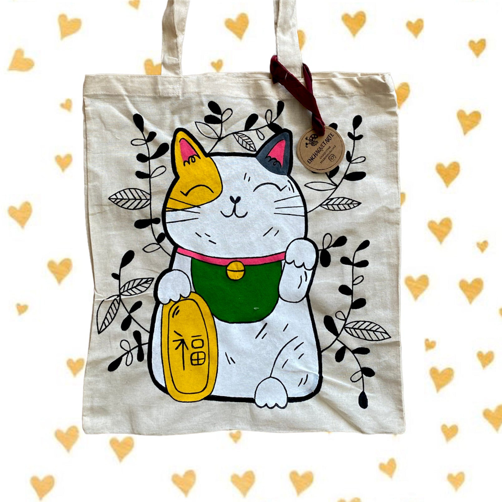 Tote Bag Gato Buena Suerte Japonés