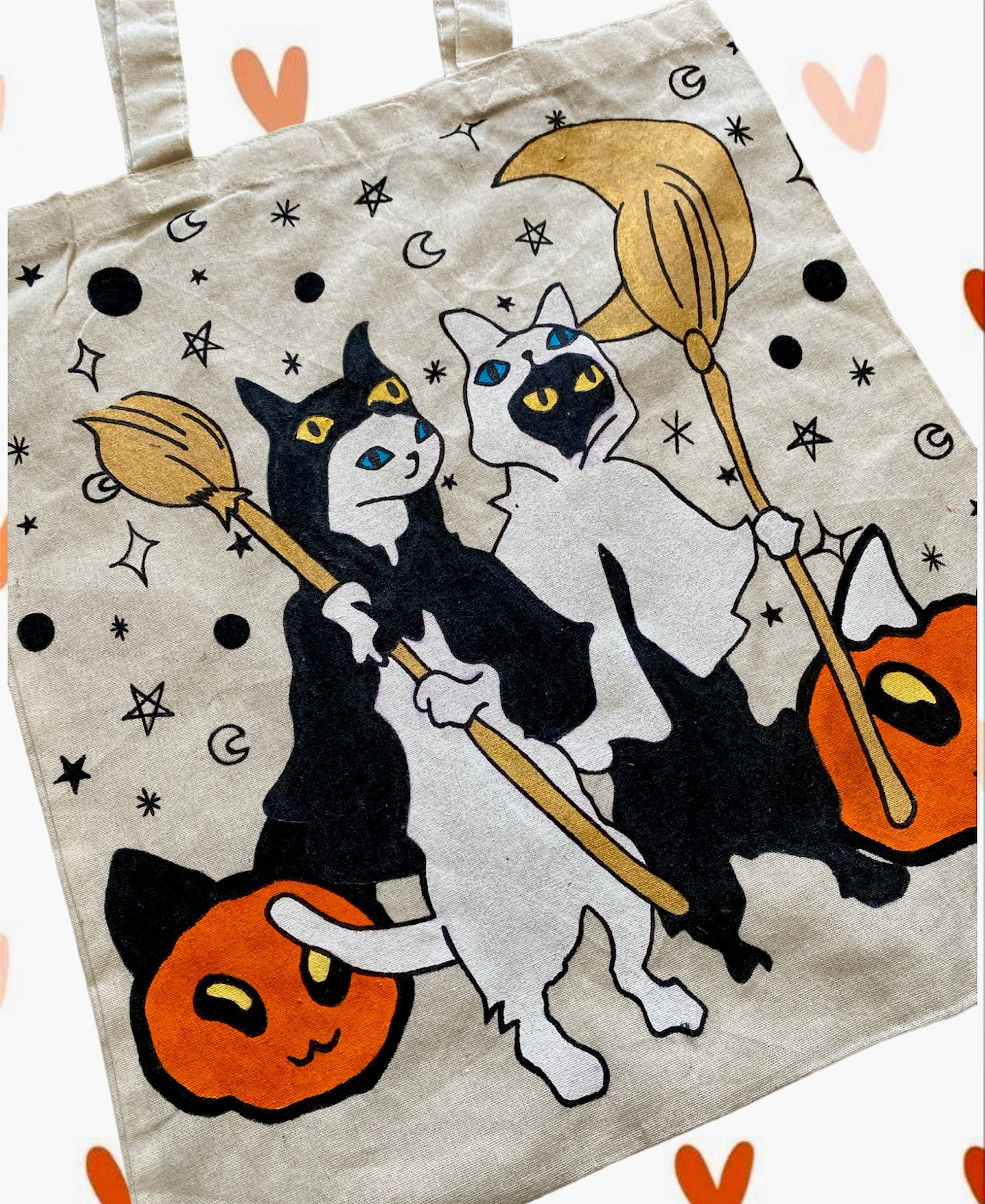 Tote Bag Gatos Brujas Halloween