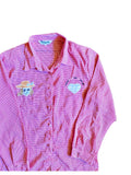 Blusa cuadrillé Roja con Parches bordados