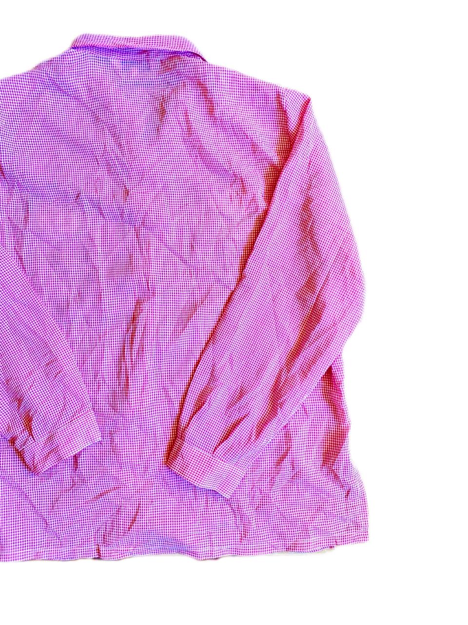 Blusa cuadrillé Roja con Parches bordados