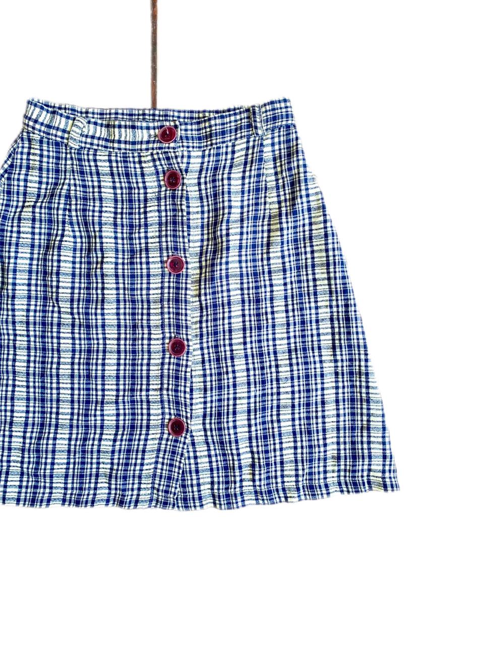 Falda Cuadrillé con Botones